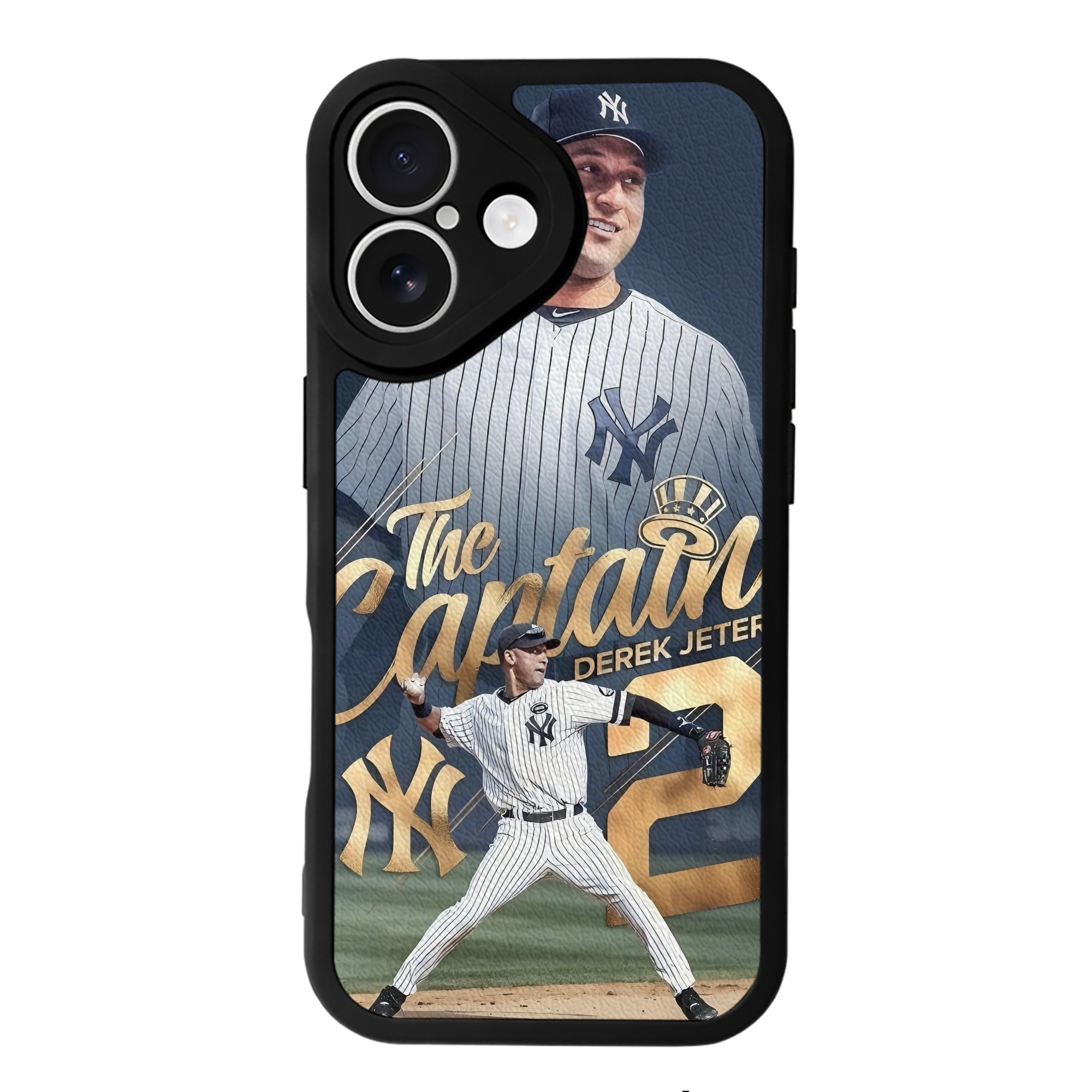 Derek Jeter 29 IPhone 16 Silicone Leather Case – UV Print, Lambskin Texture – Perfect Fit, Wireless Charging Compatible, Scratch Resistant, Precise Cutouts – Stylish Protection For IPhone 16